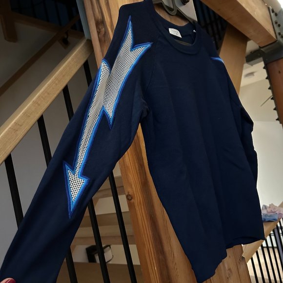 Sandro Dark Blue Sweater - Picture 1 of 5